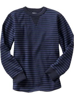 Striped waffle knit T