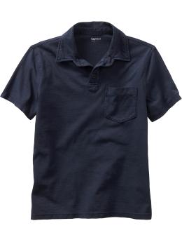 Garment-dyed polo