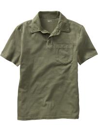 Garment-dyed polo