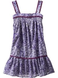 Smocked print dress
