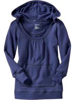 Scoopneck hooded tunic
