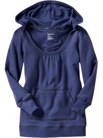 Scoopneck hooded tunic