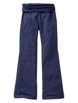 Gathered foldover pants