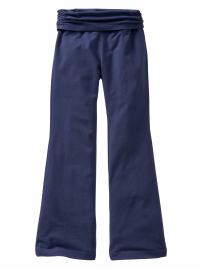 Gathered foldover pants