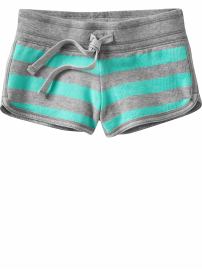 Striped knit shorts