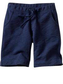 Raw-edged  knit shorts