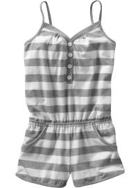 Striped knit romper