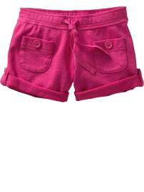 Button-cuff knit shorts