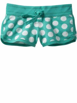 Polka-dot knit shorts
