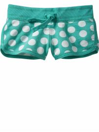 Polka-dot knit shorts
