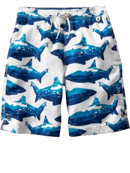 Shark swim trunks