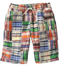 Patchwork swim trunks