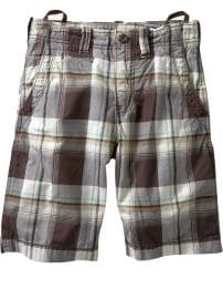 Brown plaid shorts