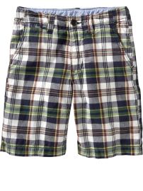 Blue Madras plaid shorts