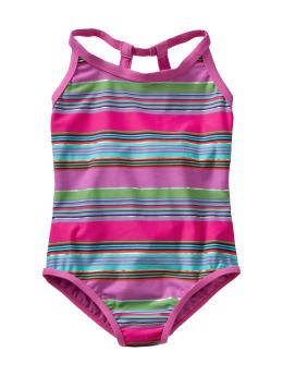 Sparkly striped swimsuit