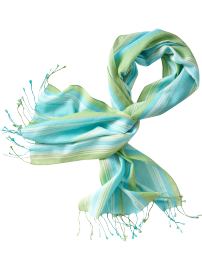 Sparkly blue striped scarf