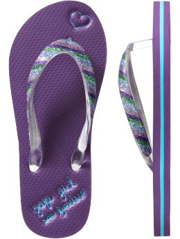 Sparkly flip flops