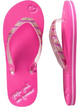 Sparkly flip flops