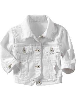 White cropped denim jacket