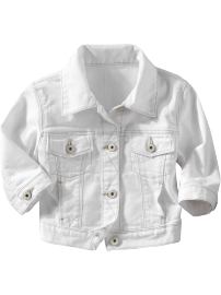 White cropped denim jacket