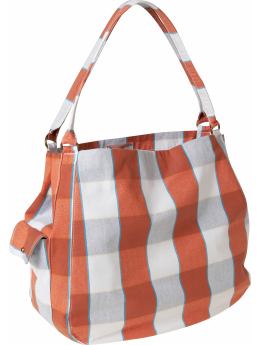 Plaid getaway tote