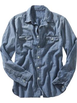 Sun-faded chambray shirt