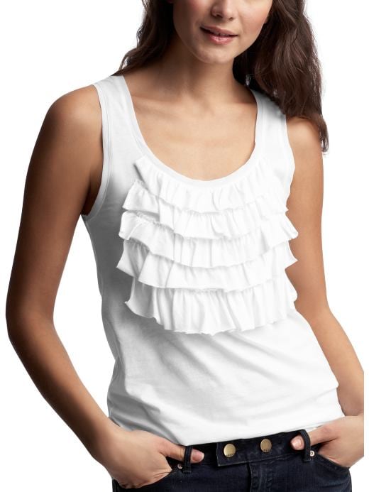 Gap Woven trim ruffle tank