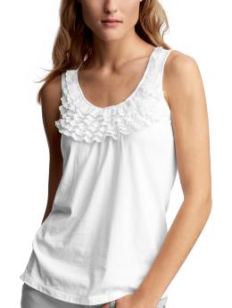 Ruffled eyelet tank