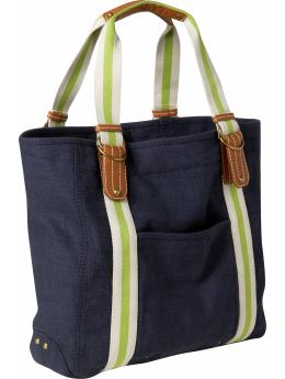 Women: Linen blend tote - new navy