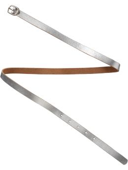 Leather skinny belt
