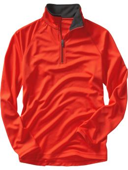 Half-zip mock neck pullover