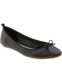 Leather ballet flat
