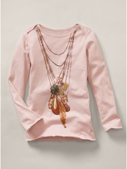 GapKids: Stella McCartney necklace graphic T - dull rose