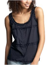 Ruffle-trimmed tank top