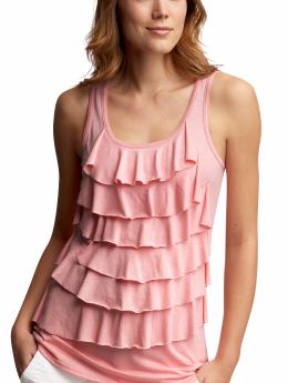 Tiered-ruffle tank