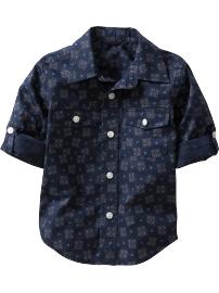 Bandana printed roll-up shirt