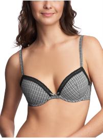 Plaid uplift bra