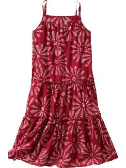 Tiered floral tank dress