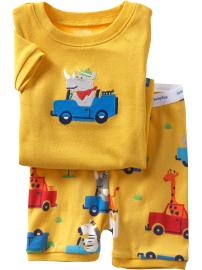 Wild animal driving short sleep set