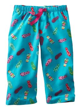 Cropped flip flop pajama pants