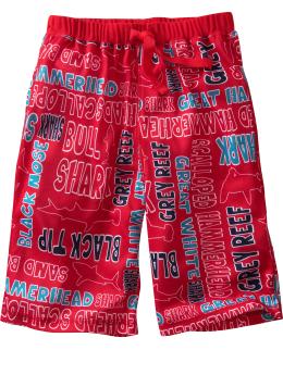 Shark pajama shorts