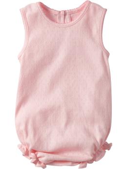 Pointelle ruffle bodysuit