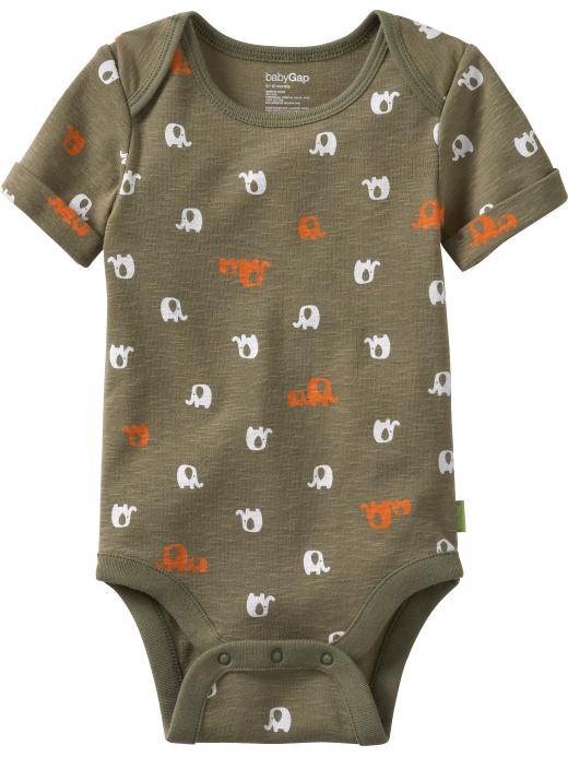 Gap Elephant printed slub bodysuit