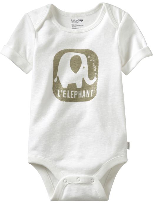 Gap Elephant graphic slub bodysuit