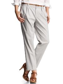 Pleated cropped pants