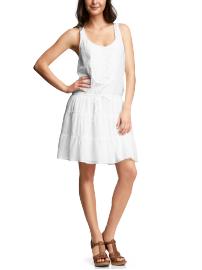 Pintucked drawstring dress