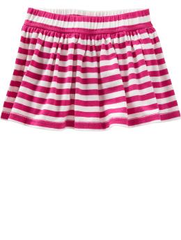 Shirred knit skirt