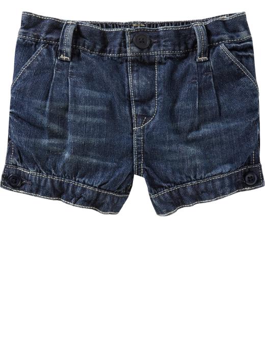 Gap Pleated Button Cuff Denim Shorts