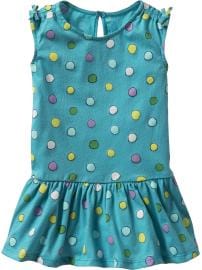 Drop-waist knit tank dress