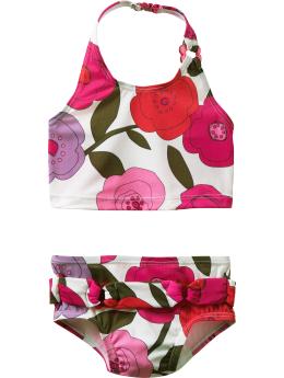 Floral halter tankini two-piece
